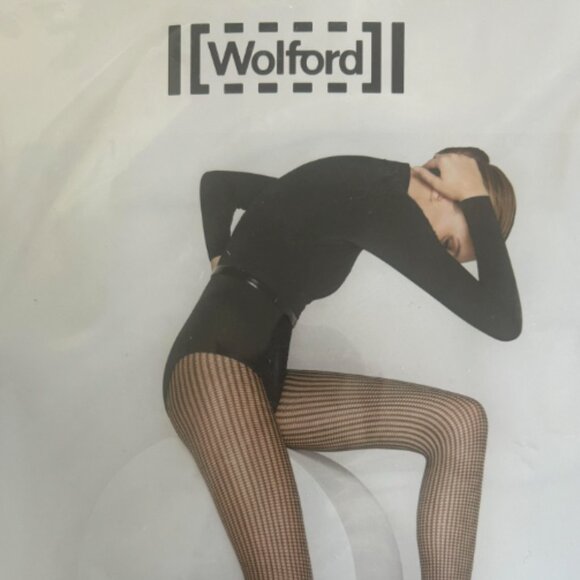 Wolford Elisa Tights (Black, Small, Houndstooth) Brand New! - Picture 1 of 4